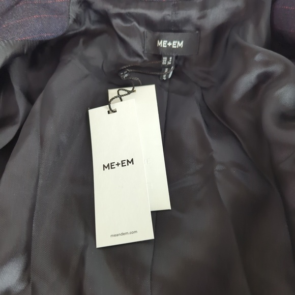 ME+EM Wool Blend Pinstripe Boyfriend Blazer - Picture 12 of 15